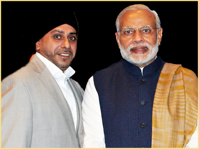 Prime Minister Narendra Modi with Dr Navdeep Singh Bansal 103