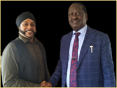 Prime Minister Raila Odinga with Dr Navdeep Singh Bansal 100
