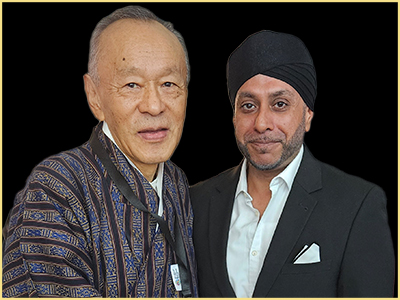 Prime Minister Jigmi Thinley with Dr Navdeep Singh Bansal